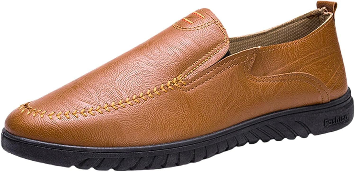 

Мужские повседневные лоферы на шнуровке, с мягкой подошвой, удобные для ходьбы, офиса и вождения, дышащие модные кроссовки Generic, коричневый