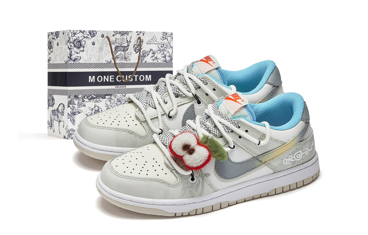 

Кроссовки Nike Dunk Skateboarding Shoes Women's Low-top White/gray, серый/белый