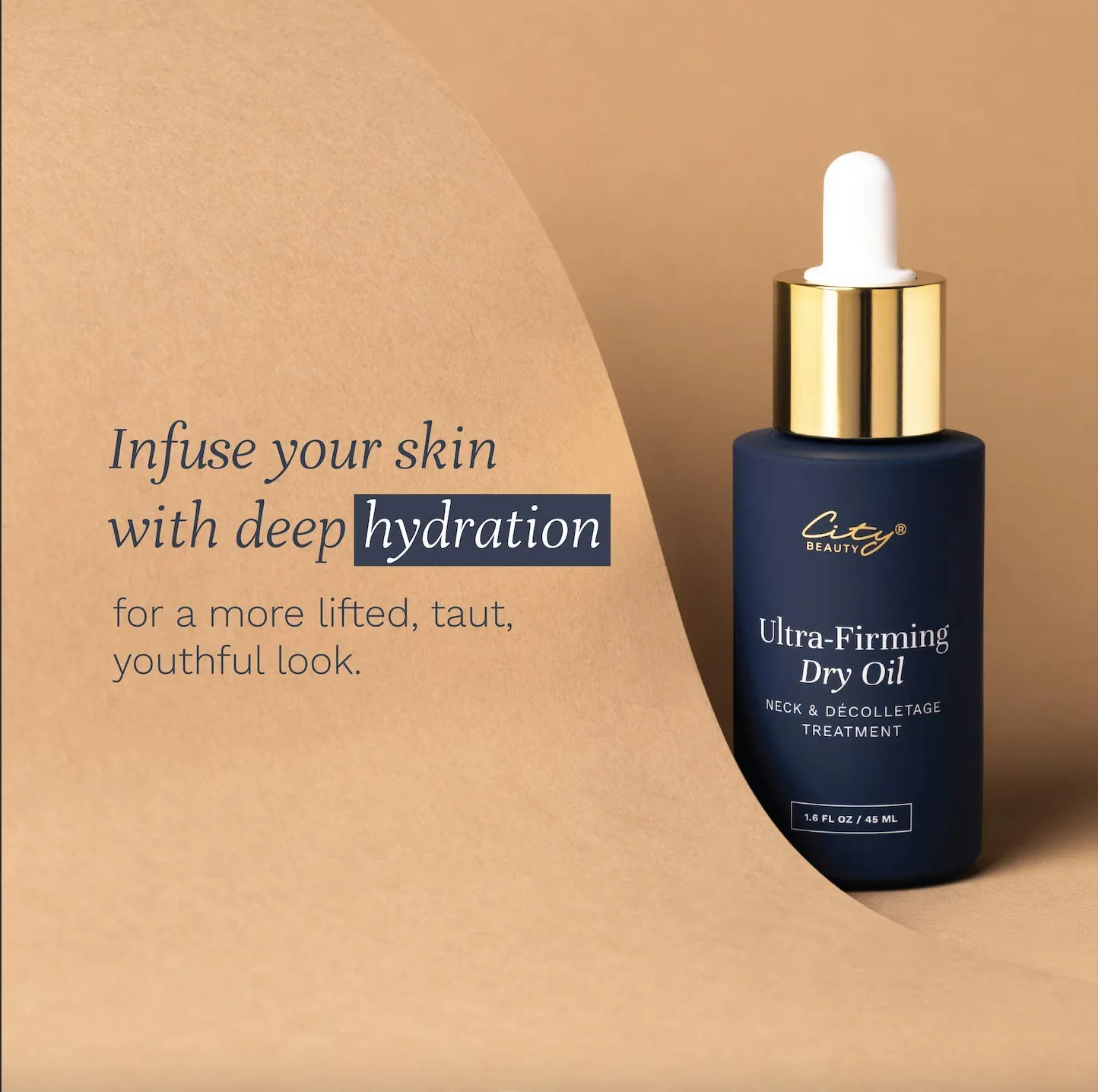 City Beauty Ultra-Firming Dry Oil для шеи и декольте, увлажняет и подтягивает, решение для сухой, дряблой кожи и морщин, нежирная формула, антивозрастной уход, cruelty-free — фото 3