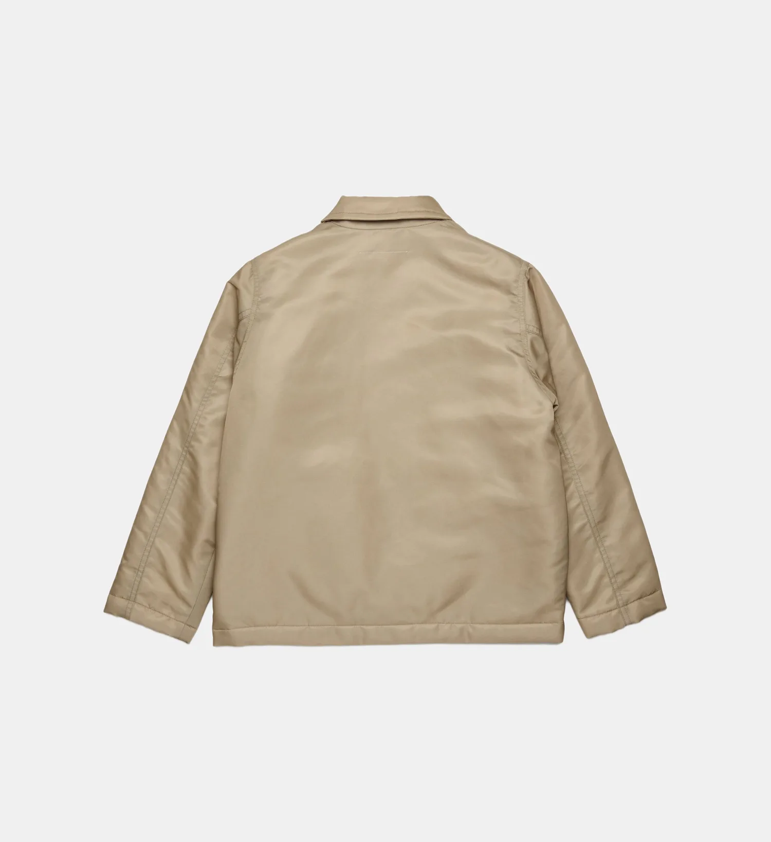 Пиджак из саржи с нашивкой MM6 Maison Margiela, бежевый — фото 2