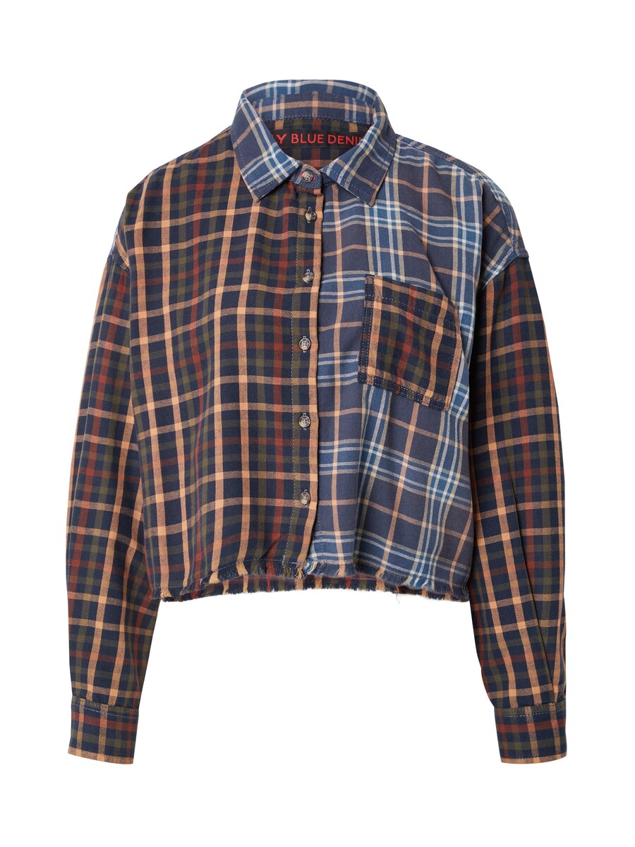 

Рубашка ONLY Blouse, цвет marine blue/light blue