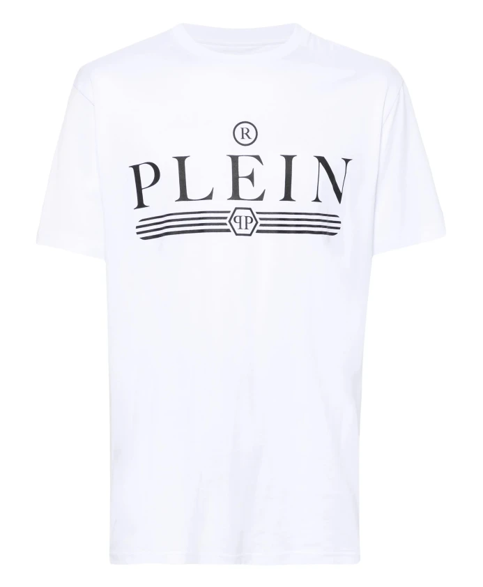 

Футболка и поло с пленочным принтом Philipp Plein, белый