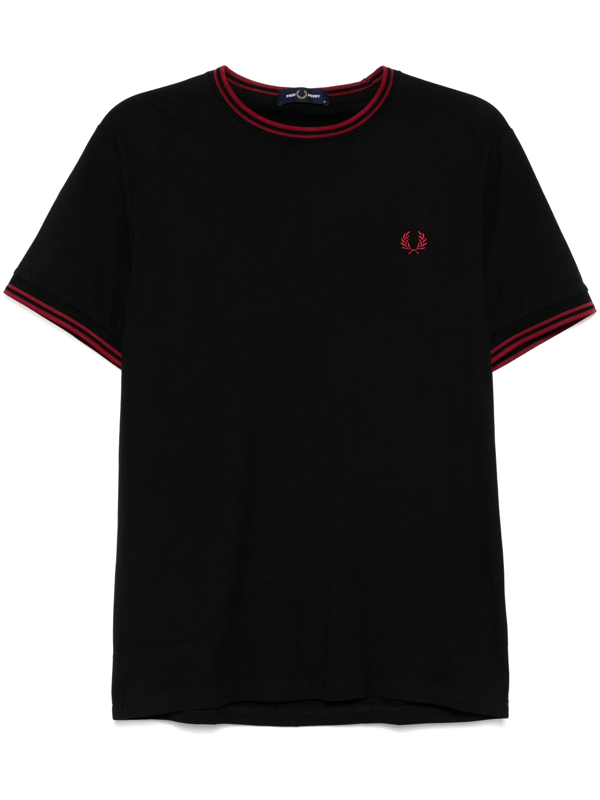 

Футболка с контрастной отделкой Fred Perry, черный