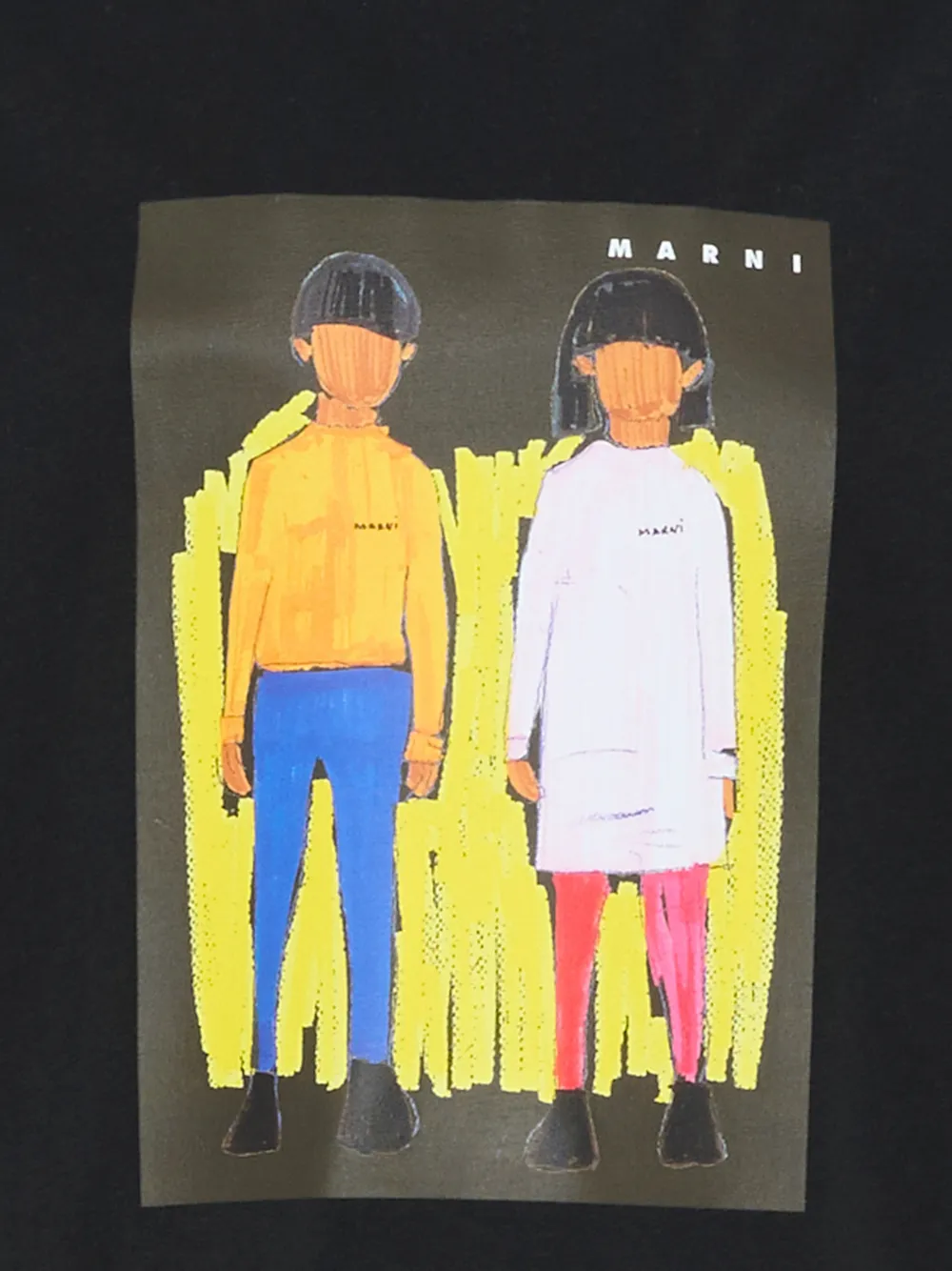 Футболка с короткими рукавами Marni Kids, черный — фото 3