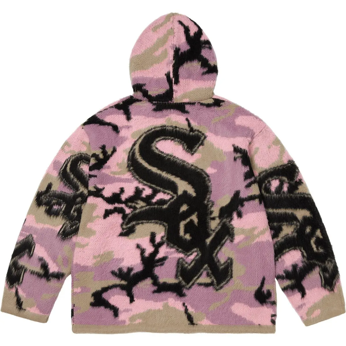 Чикаго Уайт Сокс FW25 WEEK5 худи с капюшоном на молнии унисекс Supreme, розовый — фото 4
