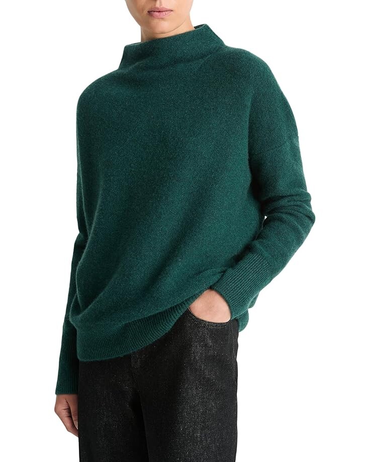 

Свитер Vince Boiled Funnel Neck Pullover, цвет Heather Jade Lake