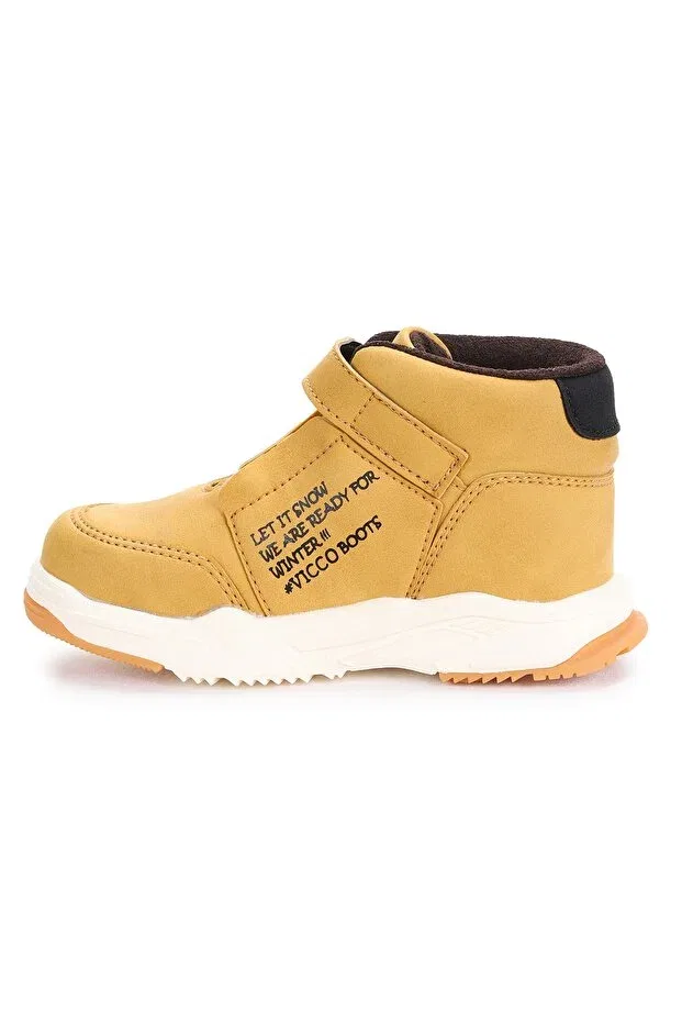 Детские ботинки для девочек с узором Alaska II Velcro Vicco, Camel — фото 4