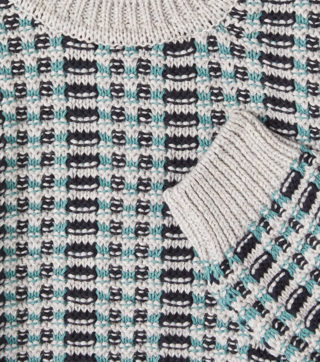Свитер из хлопка с круглым вырезом Sean Bebe Organic, синий — фото 2