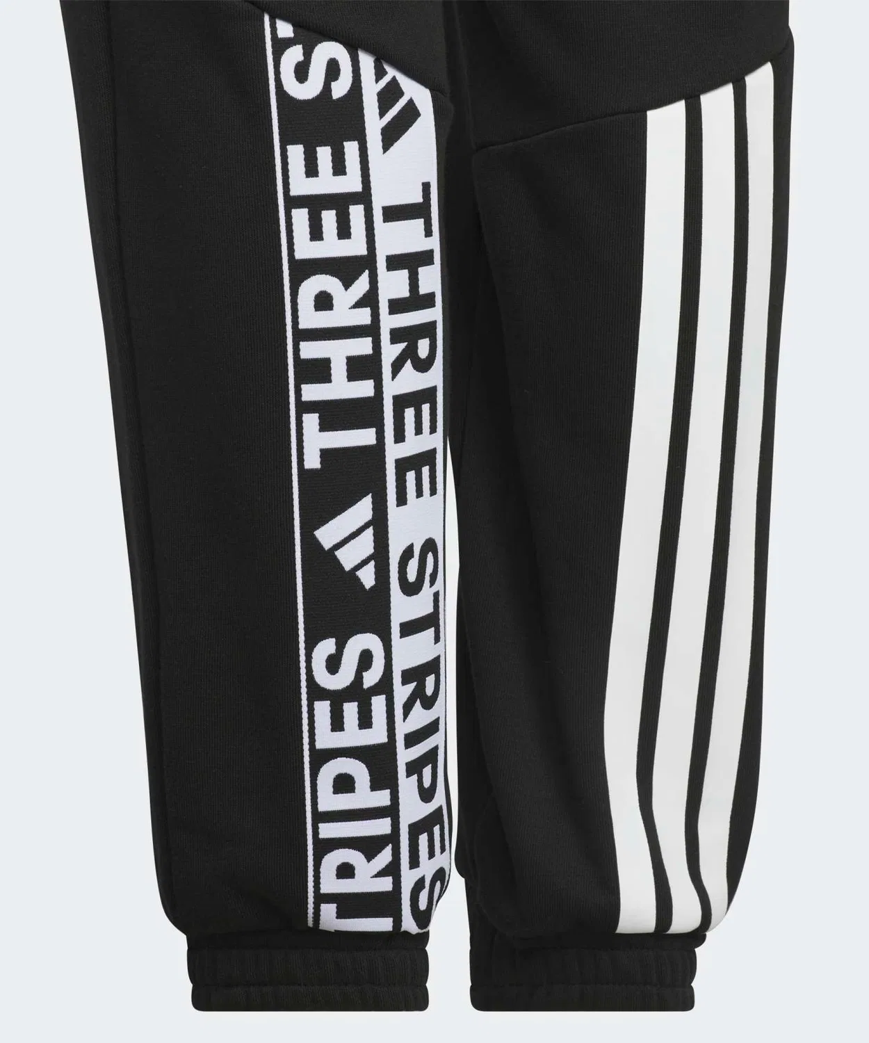 Детские штаны Adidas Wording Pack French Terry с манжетами, Черный — фото 2