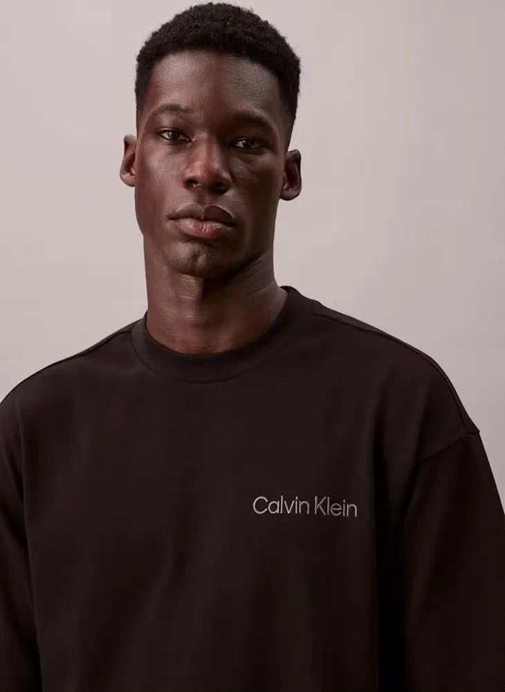 Футболка домашняя с круглым выворотом Calvin Klein, черный — фото 4