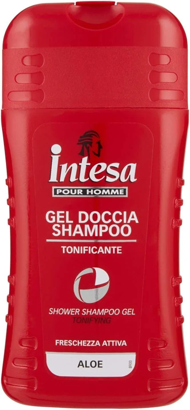 Гель для душа и шампунь Intesa Pour Homme, тонизирующий, с алоэ, 250 мл + Итальянская полпа 400 г, Italian Gourmet E.R.