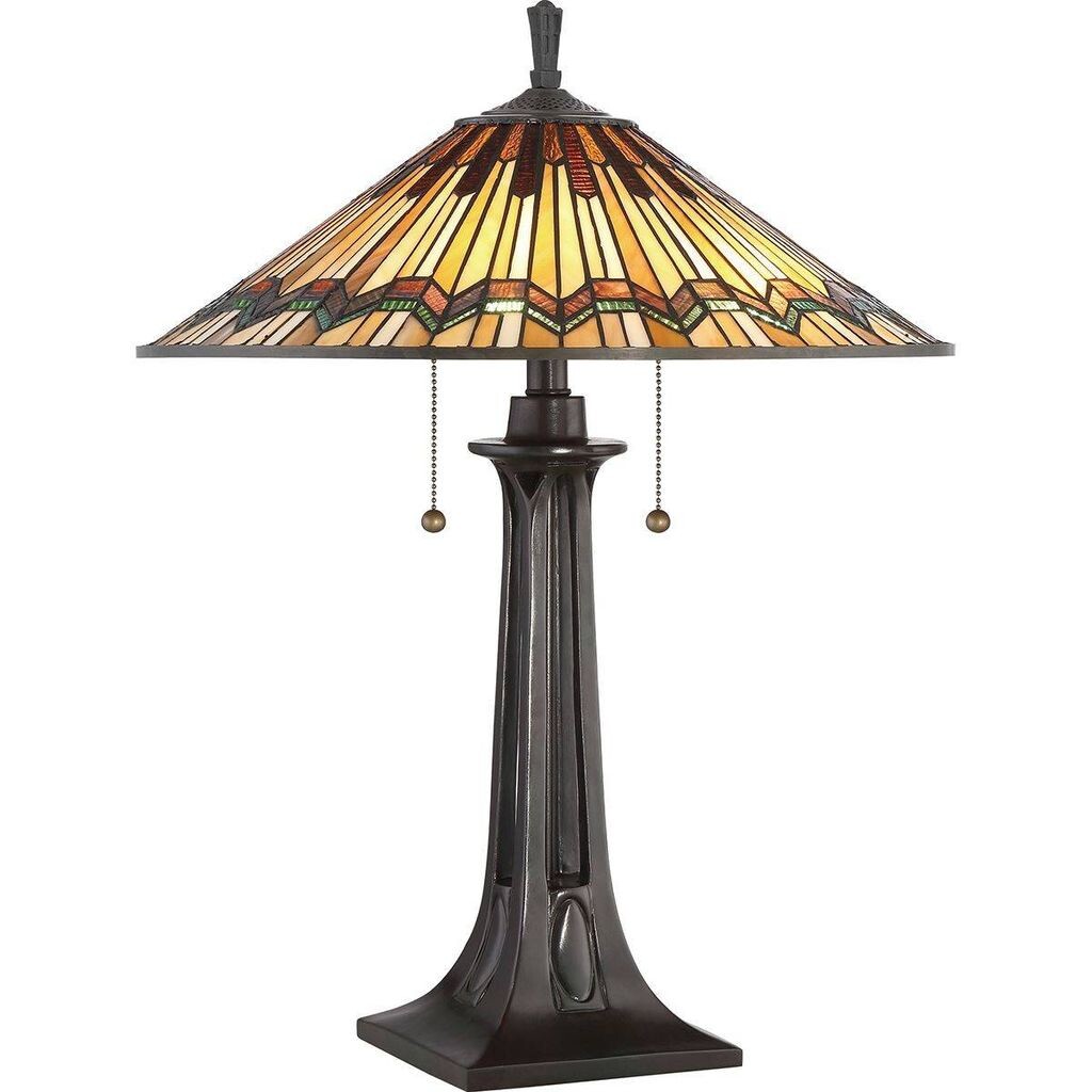 

Настольная лампа Alcott, бронза Valliant, стекло Тиффани Elstead Lighting