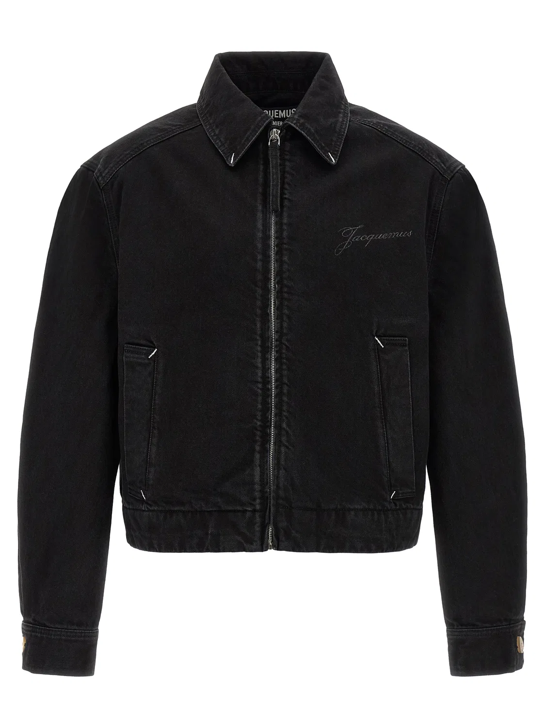 Мужская джинсовая куртка с застежкой-молнией La Veste De-Nîmes Canevas Jacquemus, Black