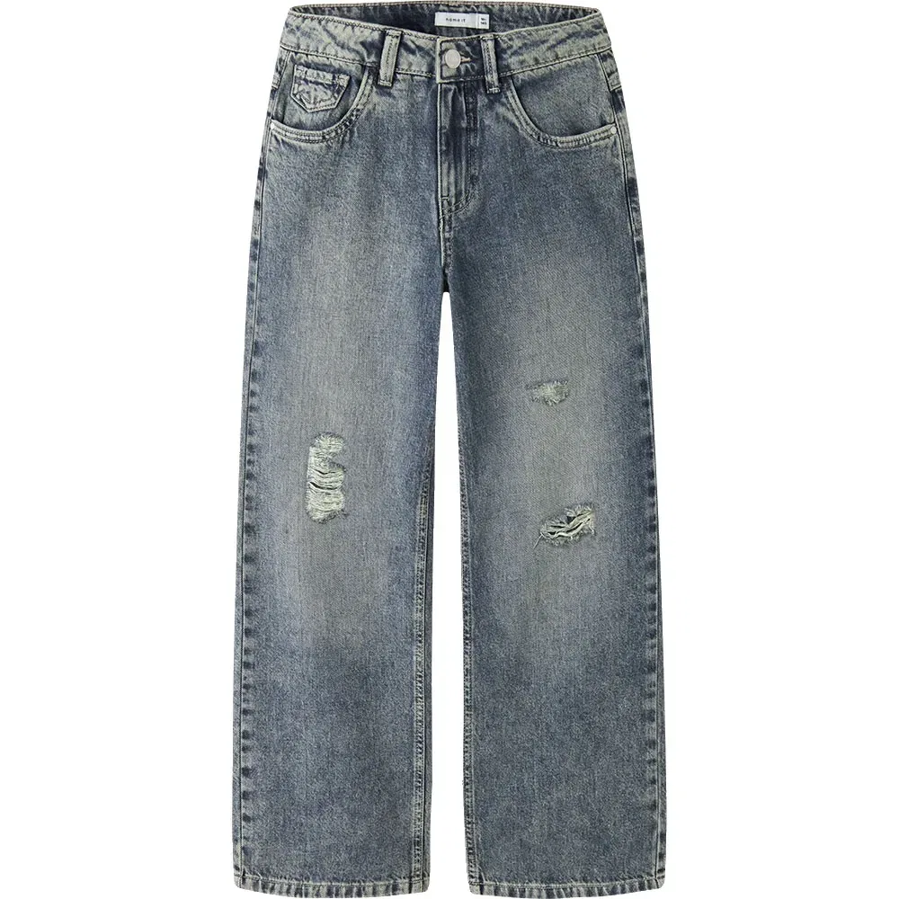 Детские джинсы для девочек с широким кроем Rose Wide Fit Name it, Blue