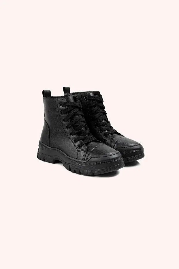 Детские ботинки для девочек на толстой подошве Panço, Black — фото 3