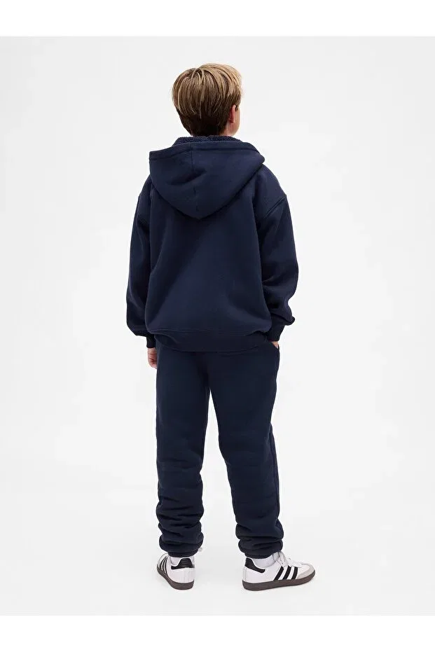 Детские спортивные штаны для мальчиков с начесом Gap, Navy Blue-001 — фото 4