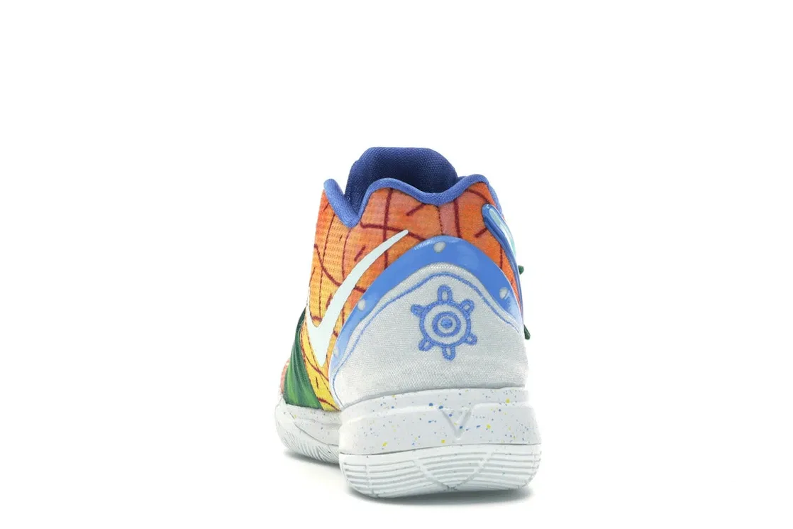 Детские кроссовки с принтом Nike Kyrie 5 SpongeBob Pineapple House Nike, Orange Peel/Teal Tint — фото 4