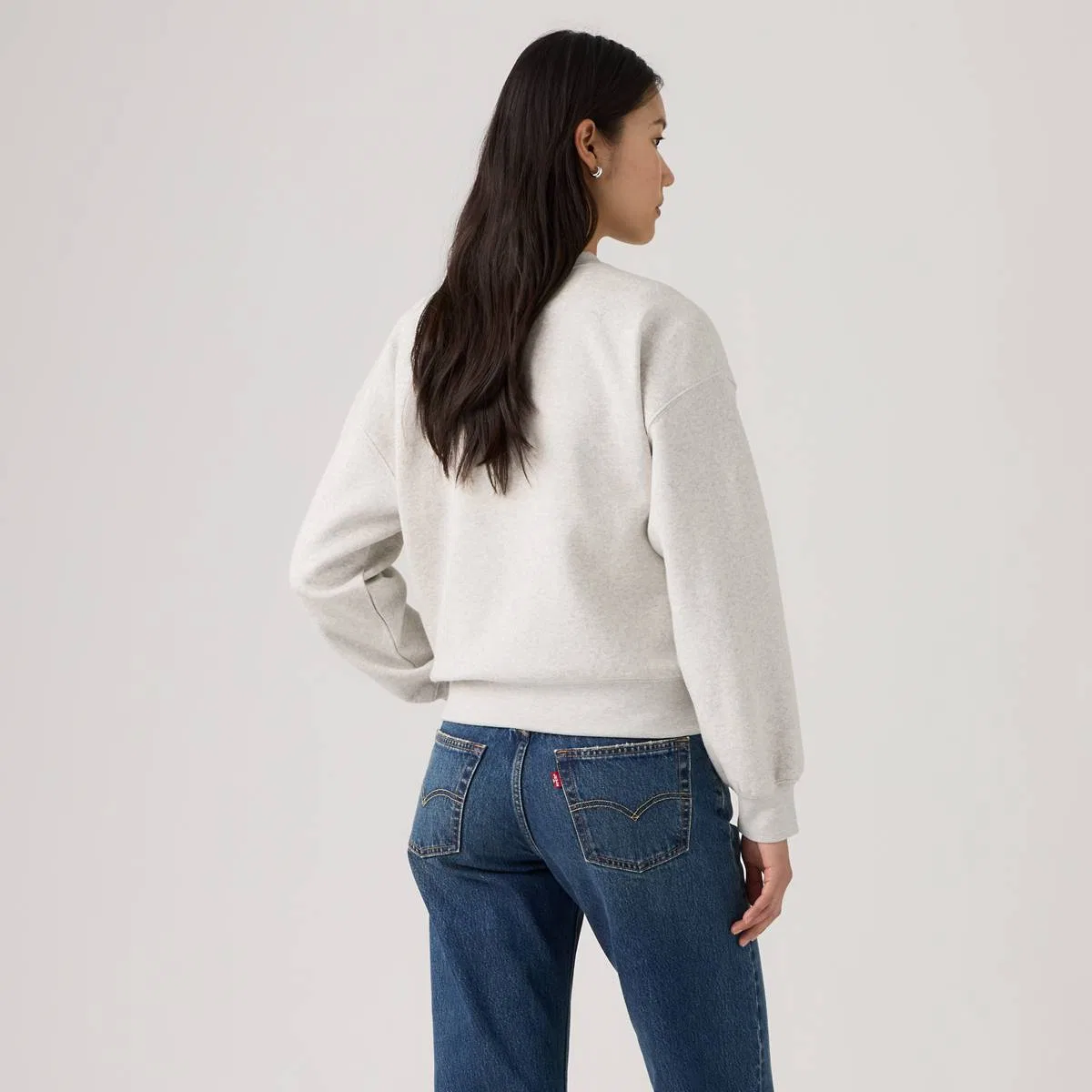 Повседневная толстовка с круглым вырезом Levi's, Frosty Grey Heather - Grey — фото 4
