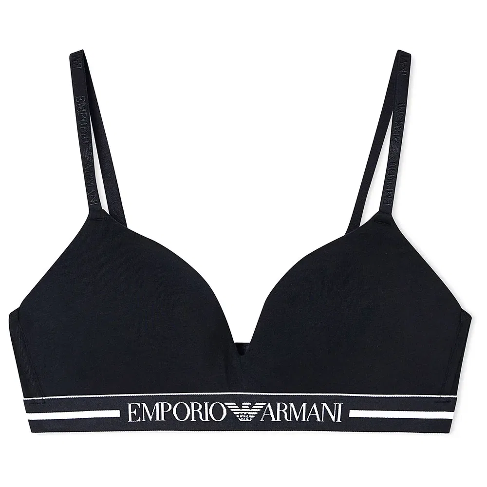 Бюстгальтер треугольный Emporio Armani, черный