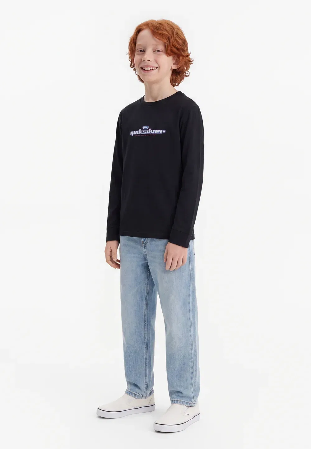 Бездельник - футболка с длинными рукавами Quiksilver, Black