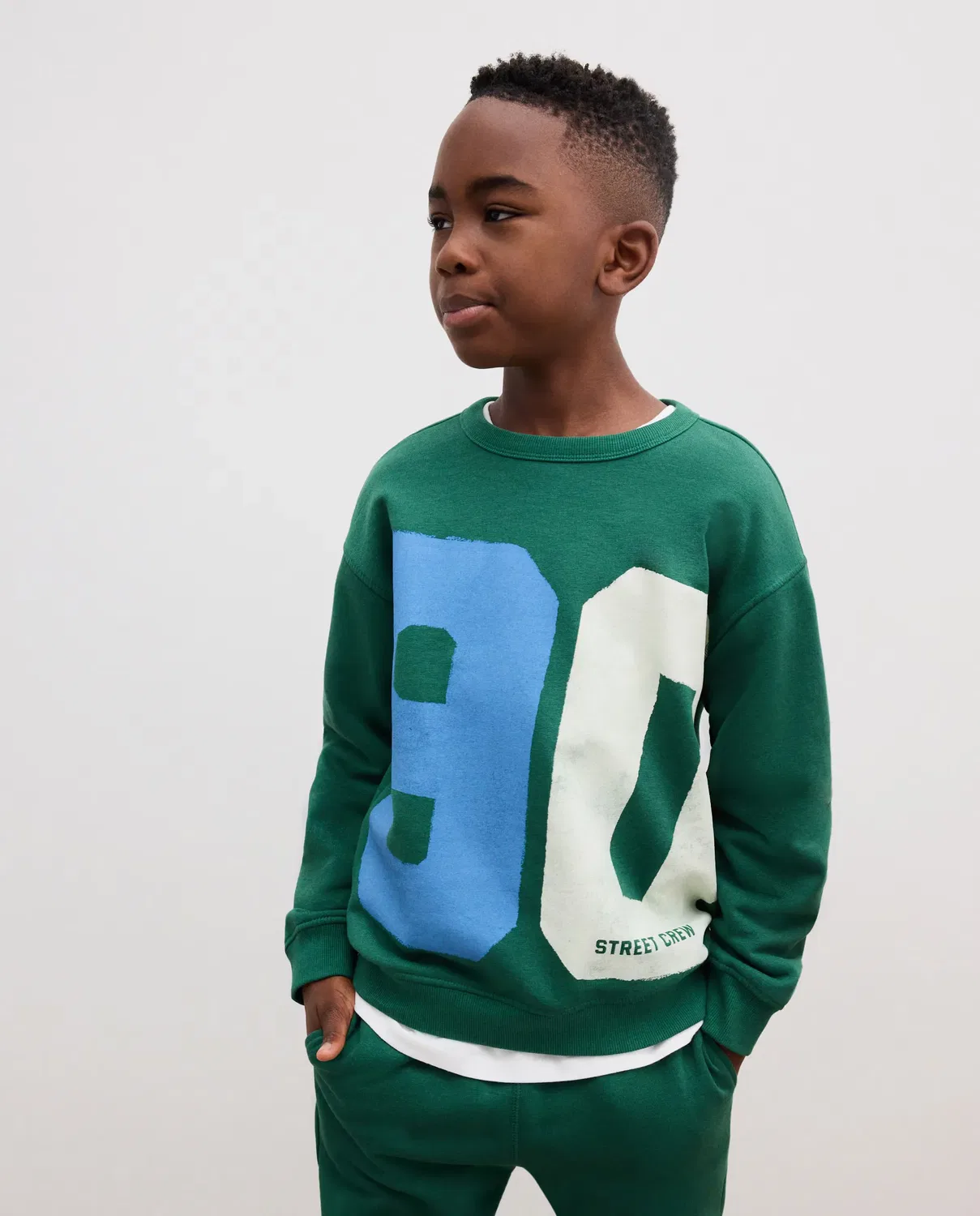 Детская худи для мальчиков с фантазийным воротником Kids El Corte Inglés, Verde