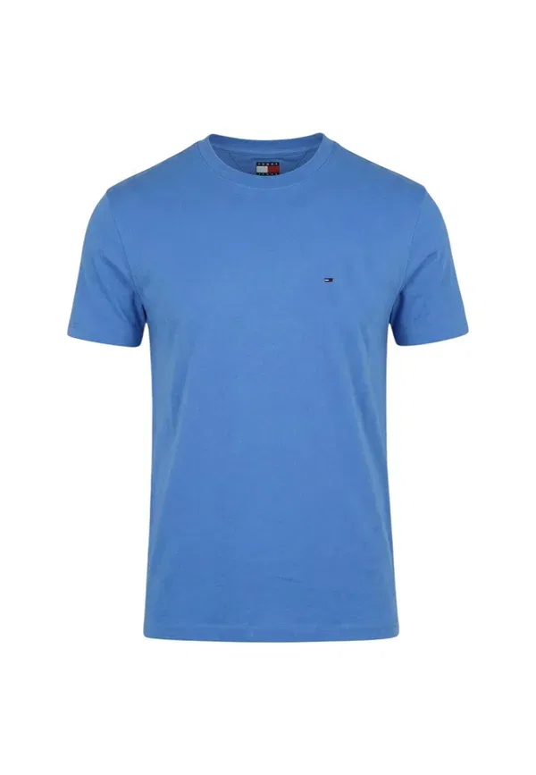 Футболка хлопковая Basic T-shirt Tommy Hilfiger, синий — фото 4