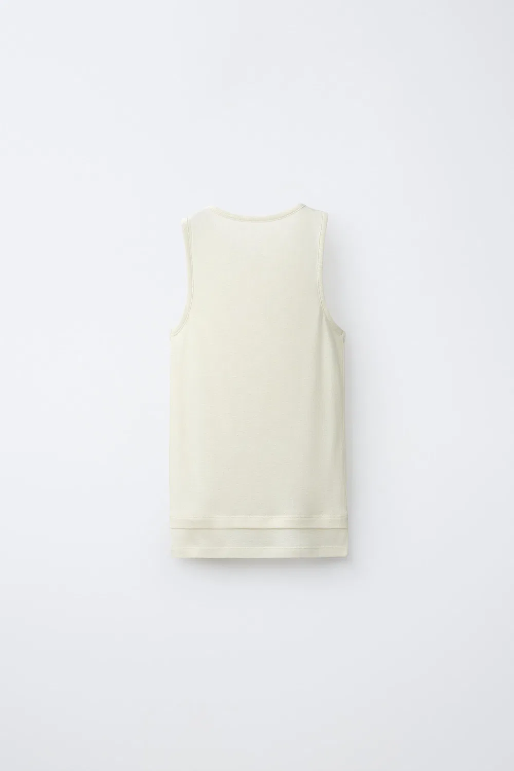 Футболка из смеси льна ZARA, Vanilla — фото 2