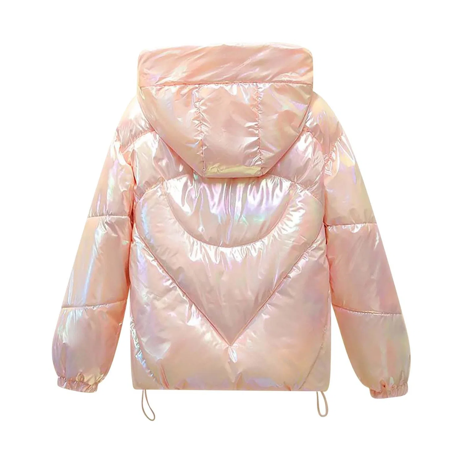 Женское утеплённое пальто с капюшоном и флисовой подкладкой, rosa