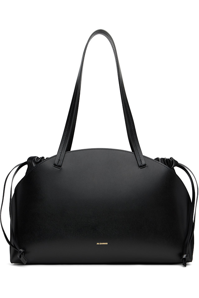 

Сумка-Тоут среднего размера с изогнутым плечом Jil Sander, черный