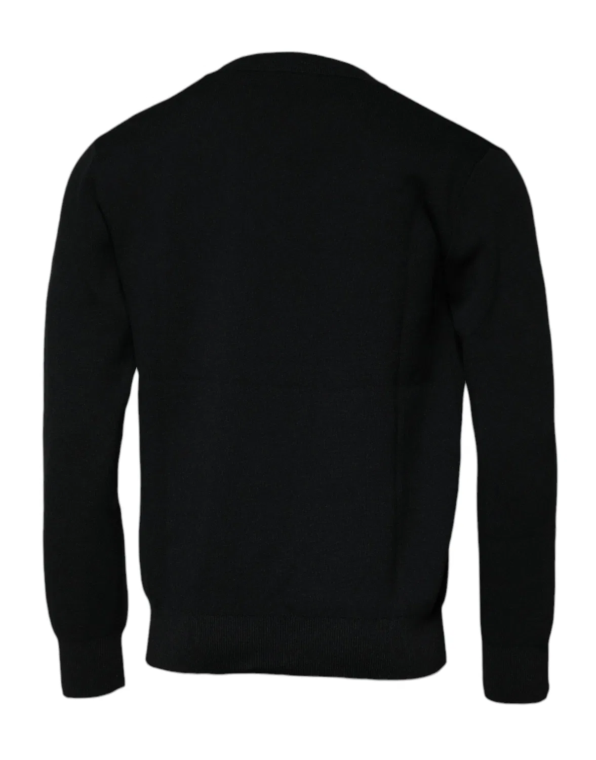 Мужской пуловер с вышитым логотипом Long Sleeve Sweater Dolce & Gabbana, Black — фото 4