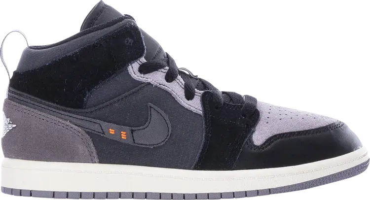 

Кроссовки Air Jordan 1 Mid SE Craft PS Inside Out - Black, черный