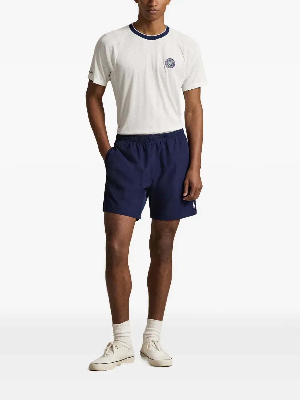 Футболка узкого кроя с рукавами реглан Polo Ralph Lauren, белый — фото 2