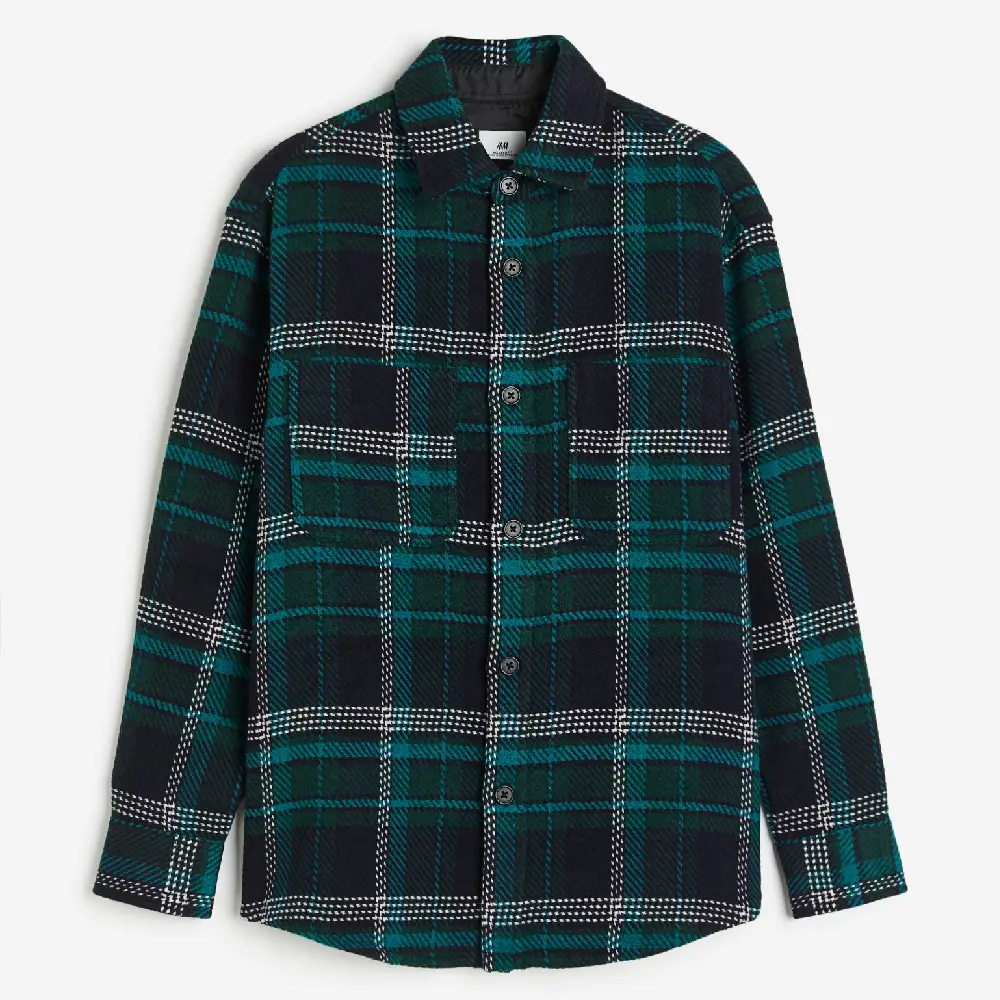 

Рубашка H&M Relaxed Fit, темно-бирюзовый