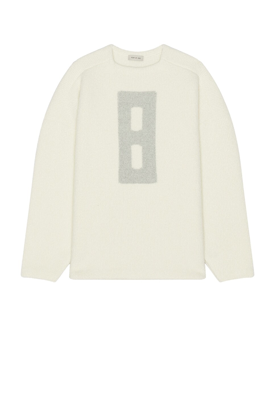 

Свободный свитер с прямым вырезом букле Fear Of God, цвет Cream