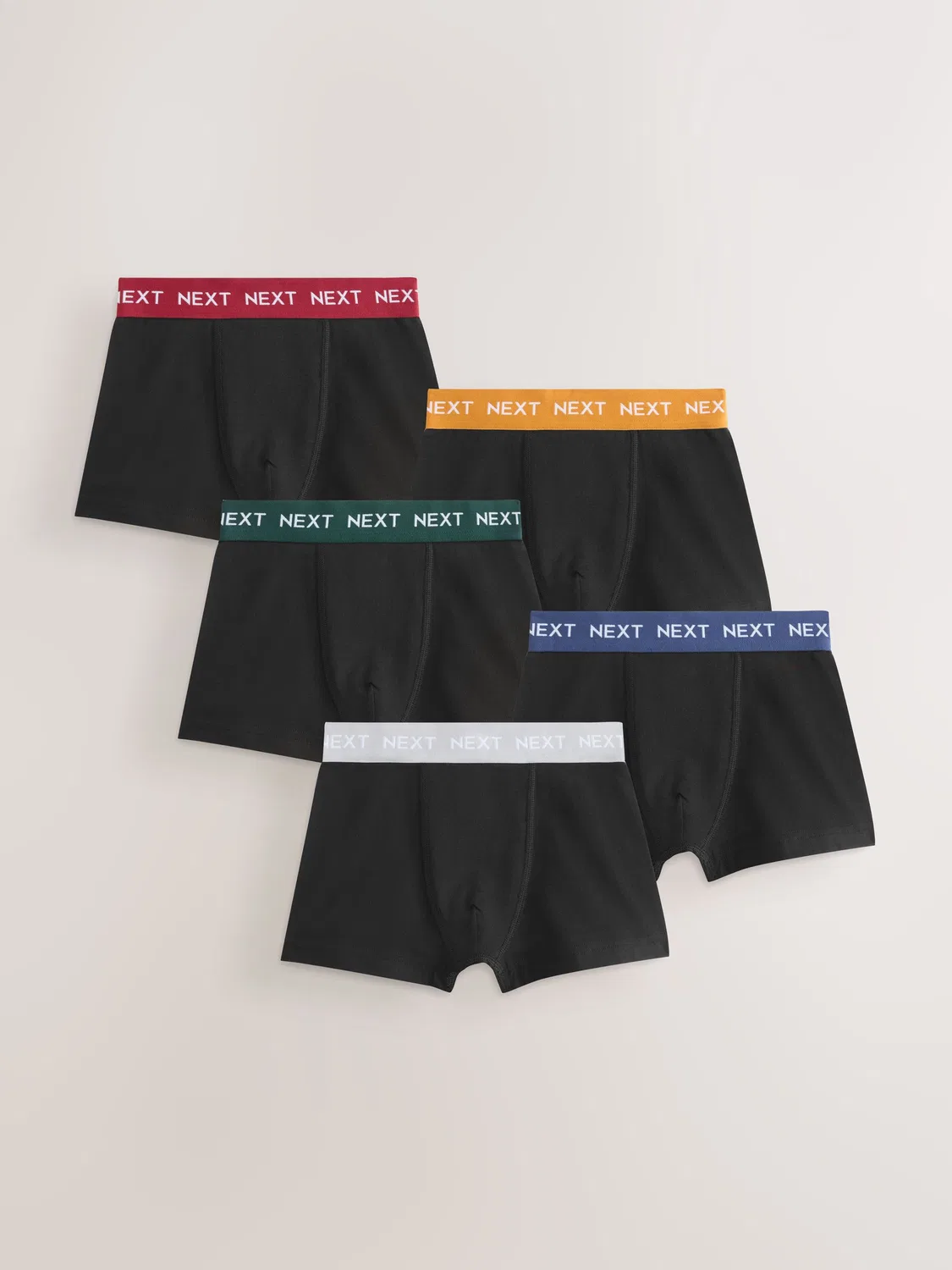 Трусы 5 шт, Black with Autumnal Colours Waistband Next, черный