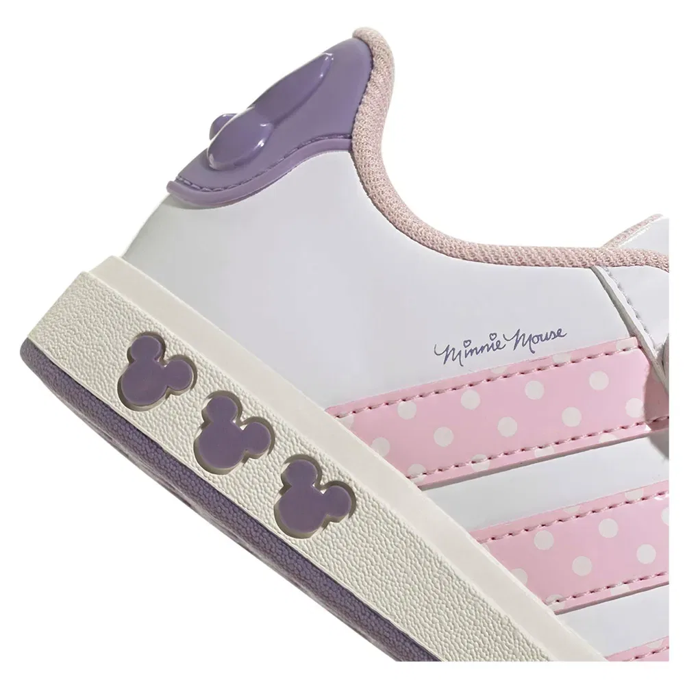 Детские кроссовки для девочек с принтом Disney Minnie Mouse Grand Court Adidas, White — фото 4