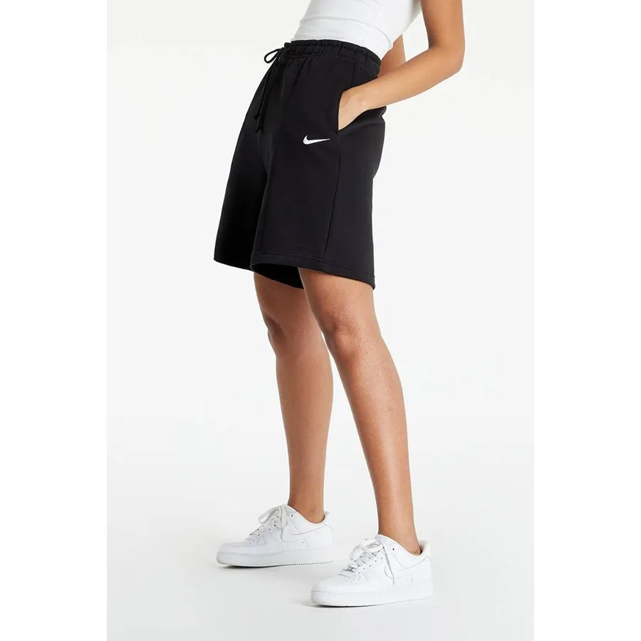 Шорты с высокой посадкой из флиса Nike Sportswear Essentials Collection, Черный — фото 3