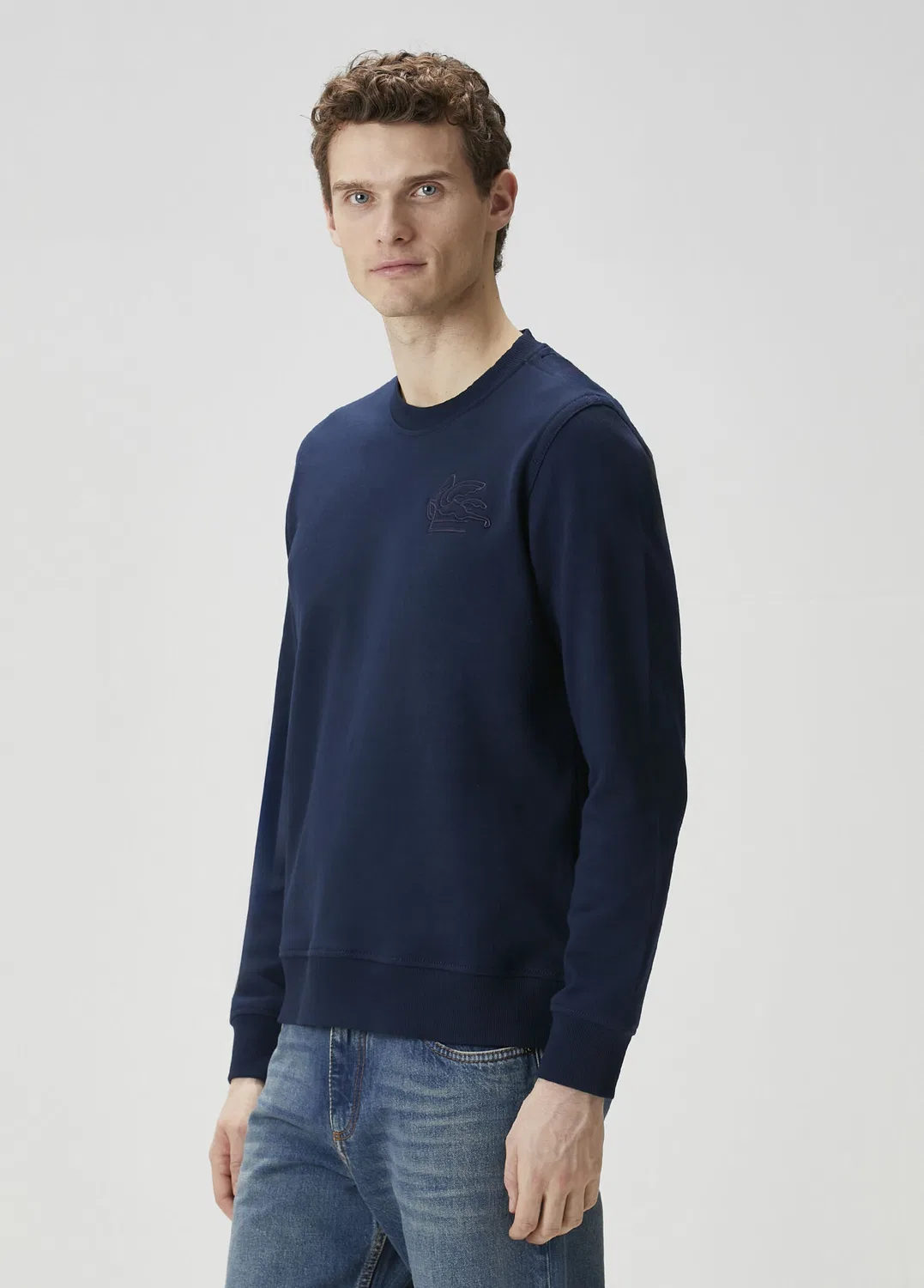 Свитшот Etro Lacivert Logo Nakışlı, navy — фото 3