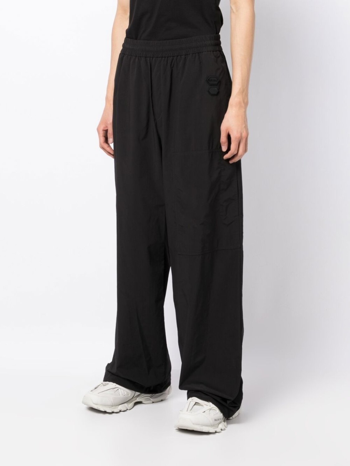 Off-White спортивные брюки с нашивкой-логотипом, черный — фото 3