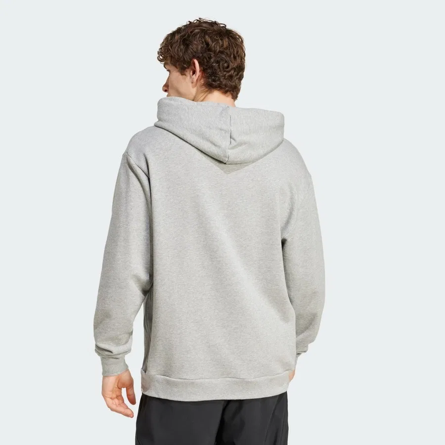 Худи свободного кроя с принтом и вышивкой Sportswear IX1316 Brand Love French Terry Hoodie adidas, Серый — фото 2
