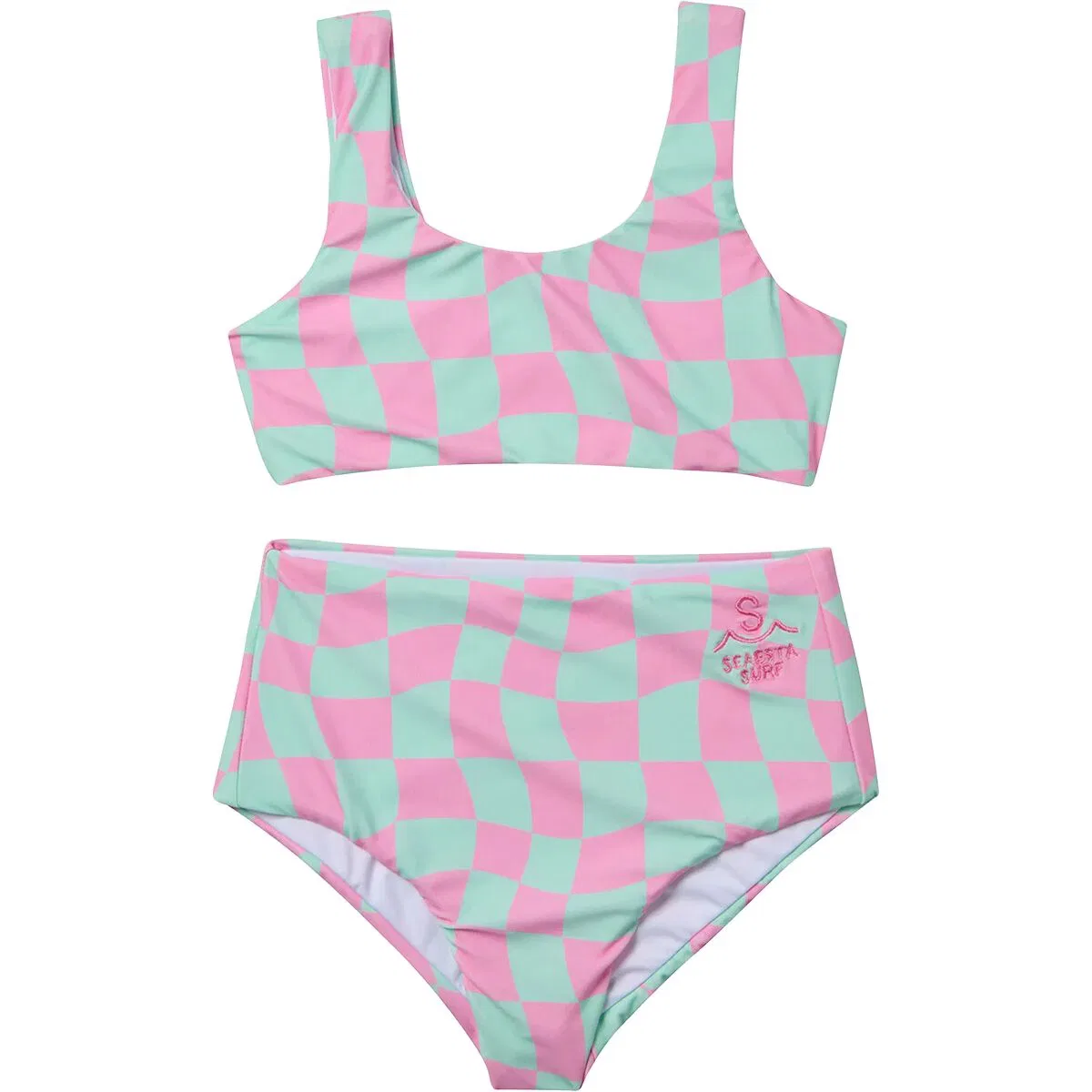 Детский комплект для плавания для девочек Wavy Check Two Piece Swimsuit Seaesta Surf, Hydrangea