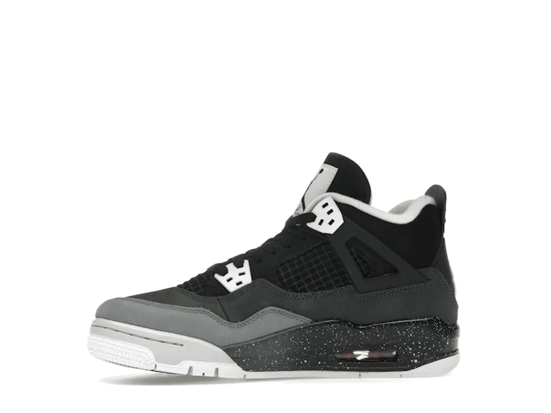 Детские кроссовки Lifestyle с сетчатым верхом Jordan 4 Retro, Black/White/Anthracite/Black/Pure Platinum — фото 3