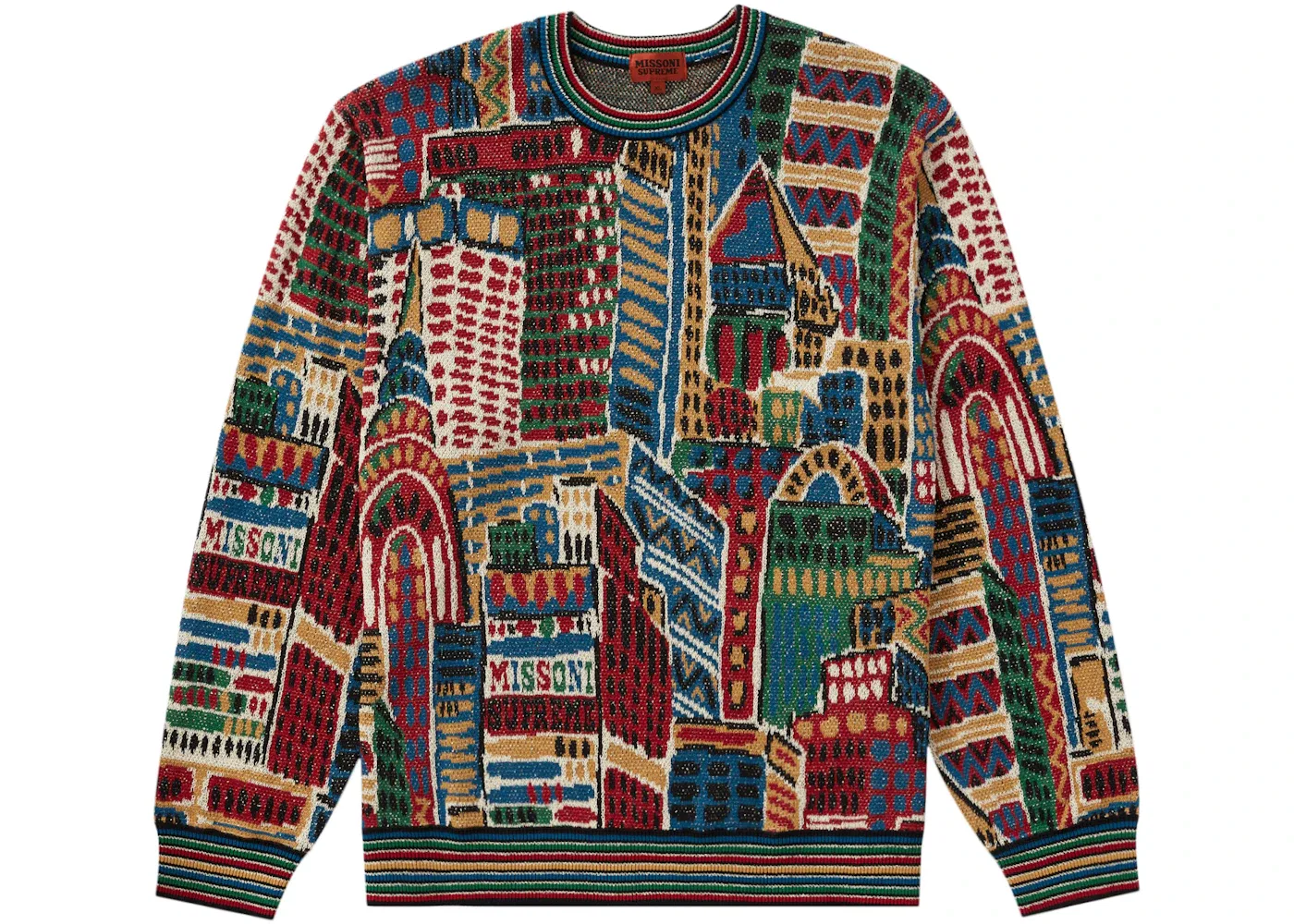 Мужской свитер с принтом Missoni Supreme, Burgundy