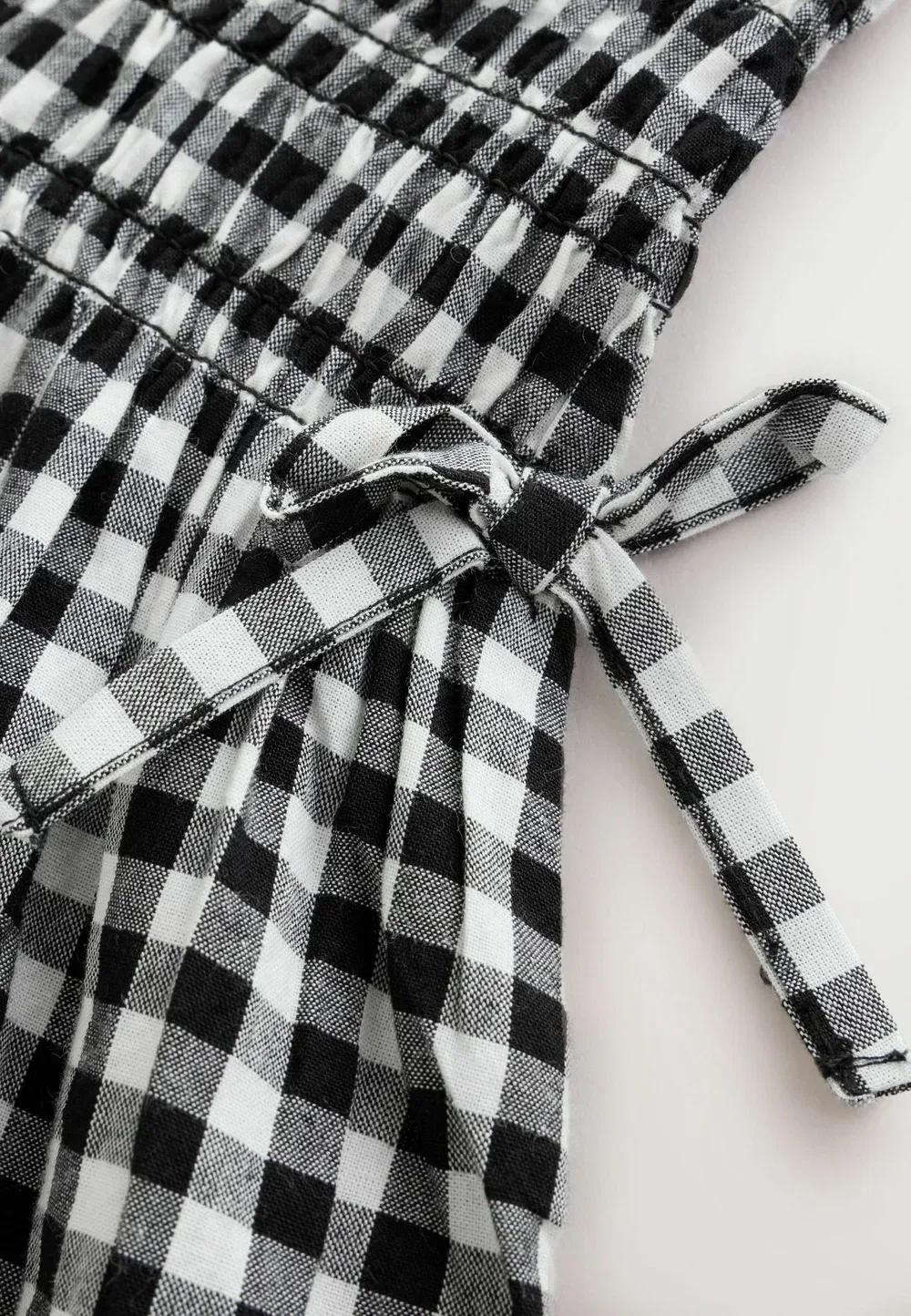 Платье со сборками - повседневное платье Next, Black White Gingham — фото 4