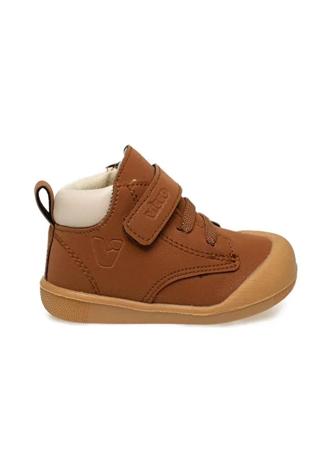Детские ботинки для девочек с плоским ходом Paw First Step Vicco, Brown — фото 2