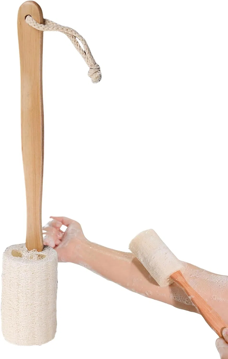 Люфа Back Brush с длинной ручкой, 37x10 см Generisch