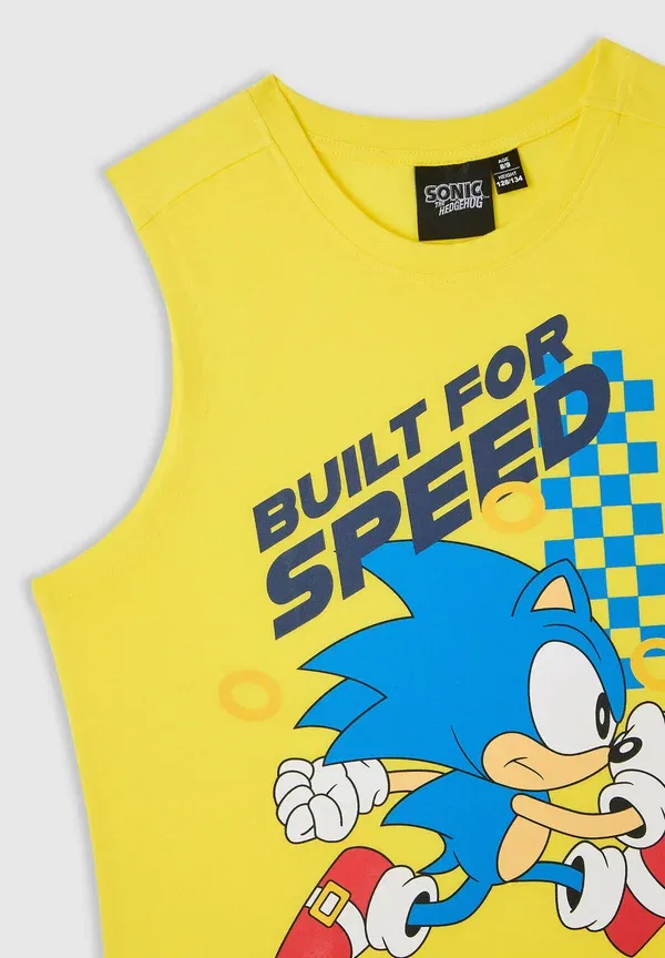 Топ с принтом Sonic the Hedgehog Stampa Terranova, Yellow Lemon, желтый — фото 3