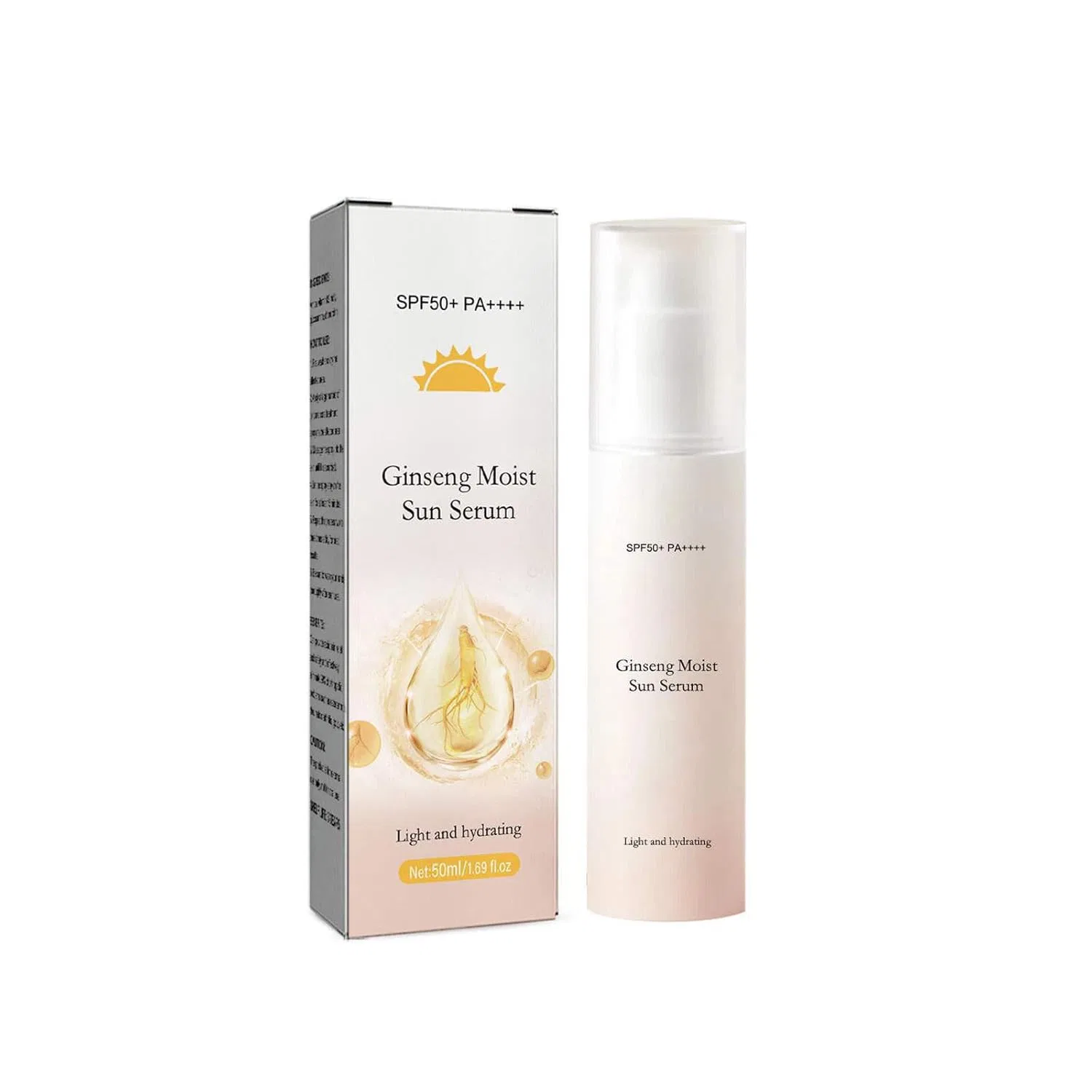 Солнцезащитный сыворотка SPF 50+ с женьшенем, 50 мл Generisch