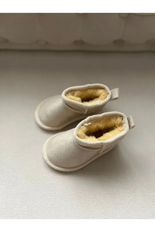 Детские ботинки для девочек на меху Eymen Kids, Beige — фото 2