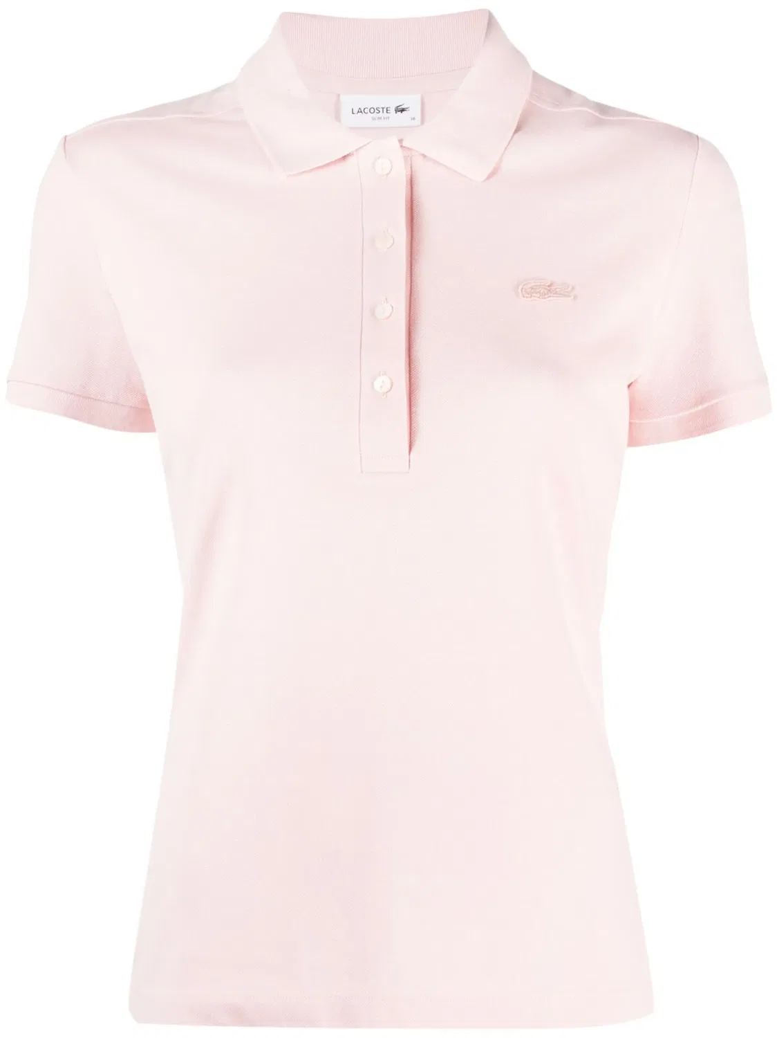 Поло с логотипом из хлопка Lacoste, светло-розовый